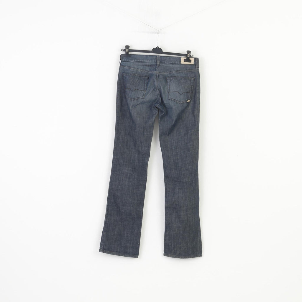 Hugo Boss Men 30 Trousers Blue Stretch  Cotton Classic Straight Low Waist Jeans Pants