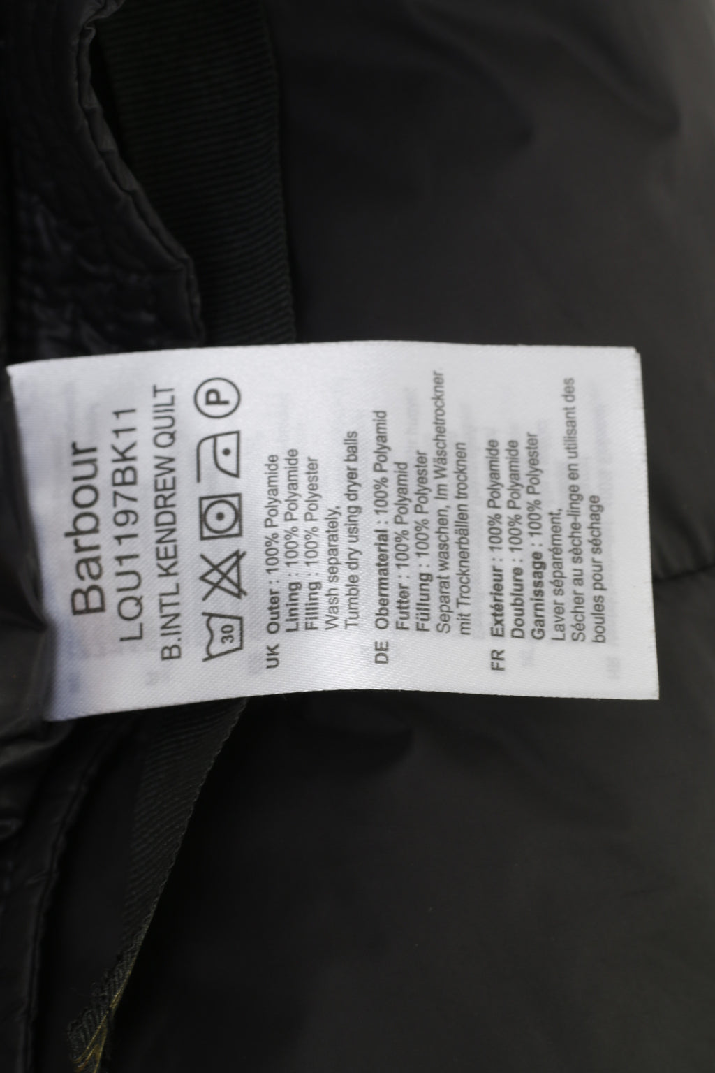 Barbour International Woman 12 38 M Jacket Black Padded Full Zipper Nylon Waterproof Top
