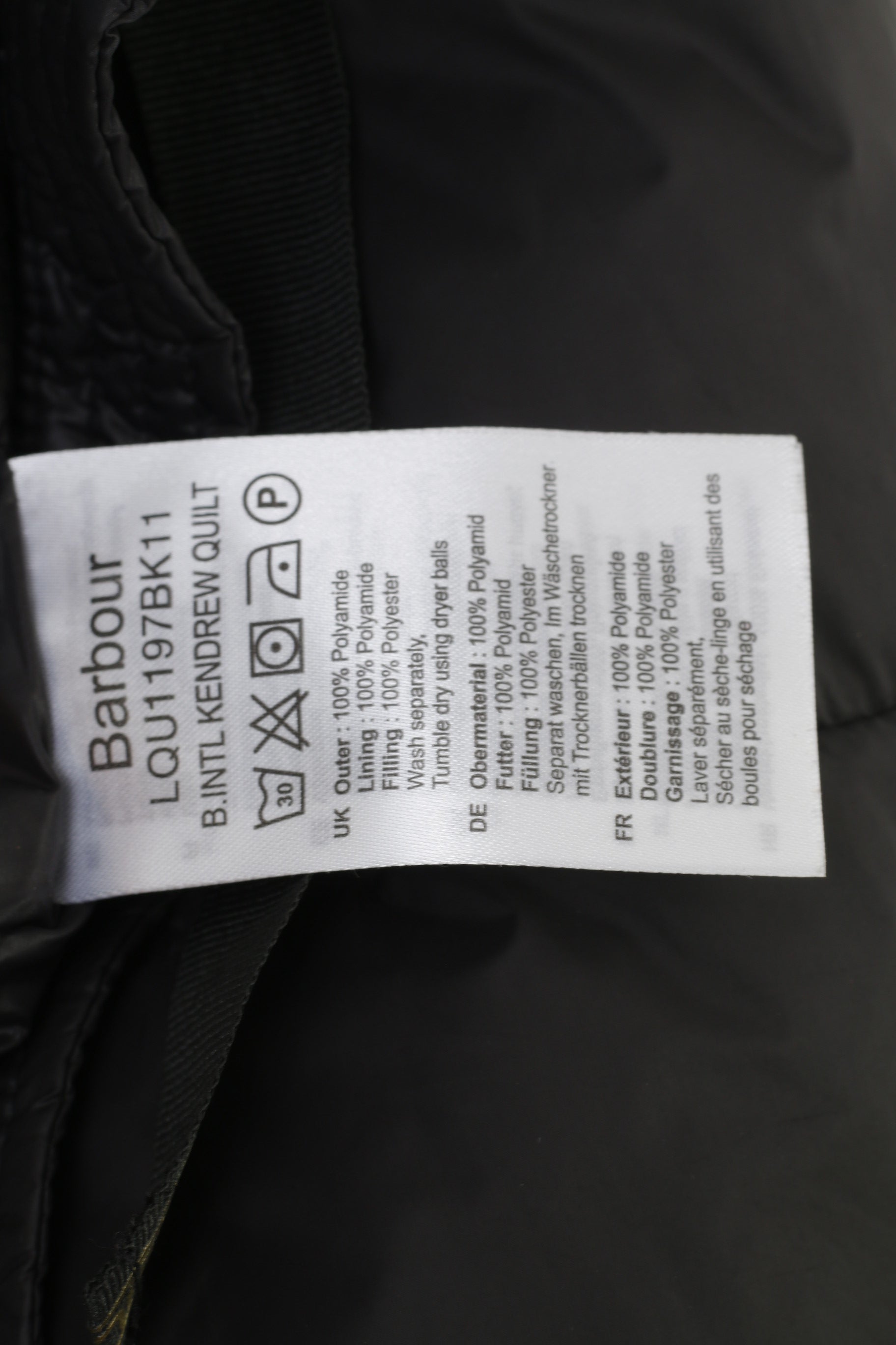 Barbour International Woman 12 38 M Jacket Black Padded Full Zipper Nylon Waterproof Top