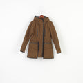 Epister Woman L M Jacket Khaki Padded Full Zipper Hood Winter Pockets Cotton Vintage Top