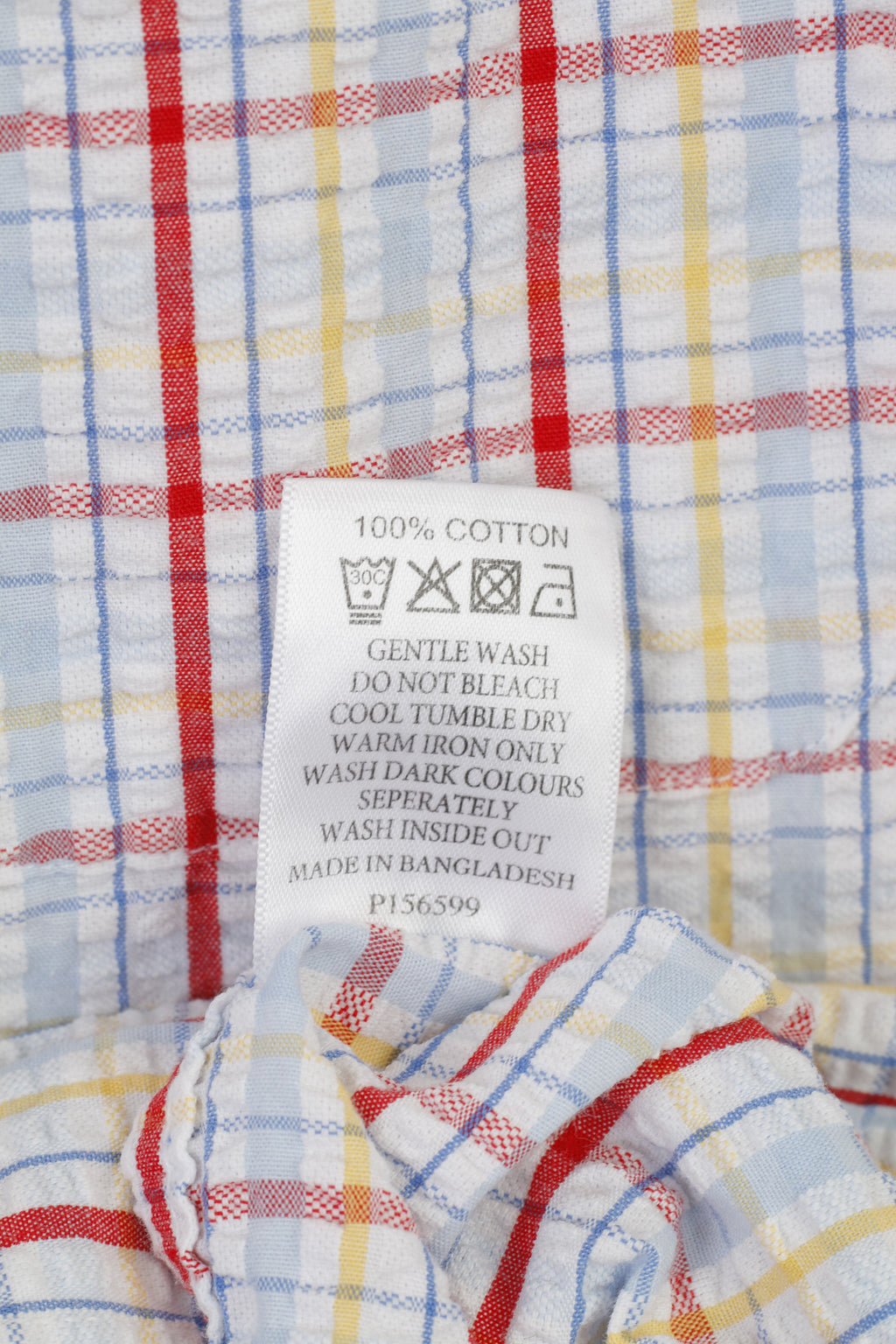 Samuel Windsor Men L Casual Shirt Checkered Short Sleeve Collar White Classic Cotton Top