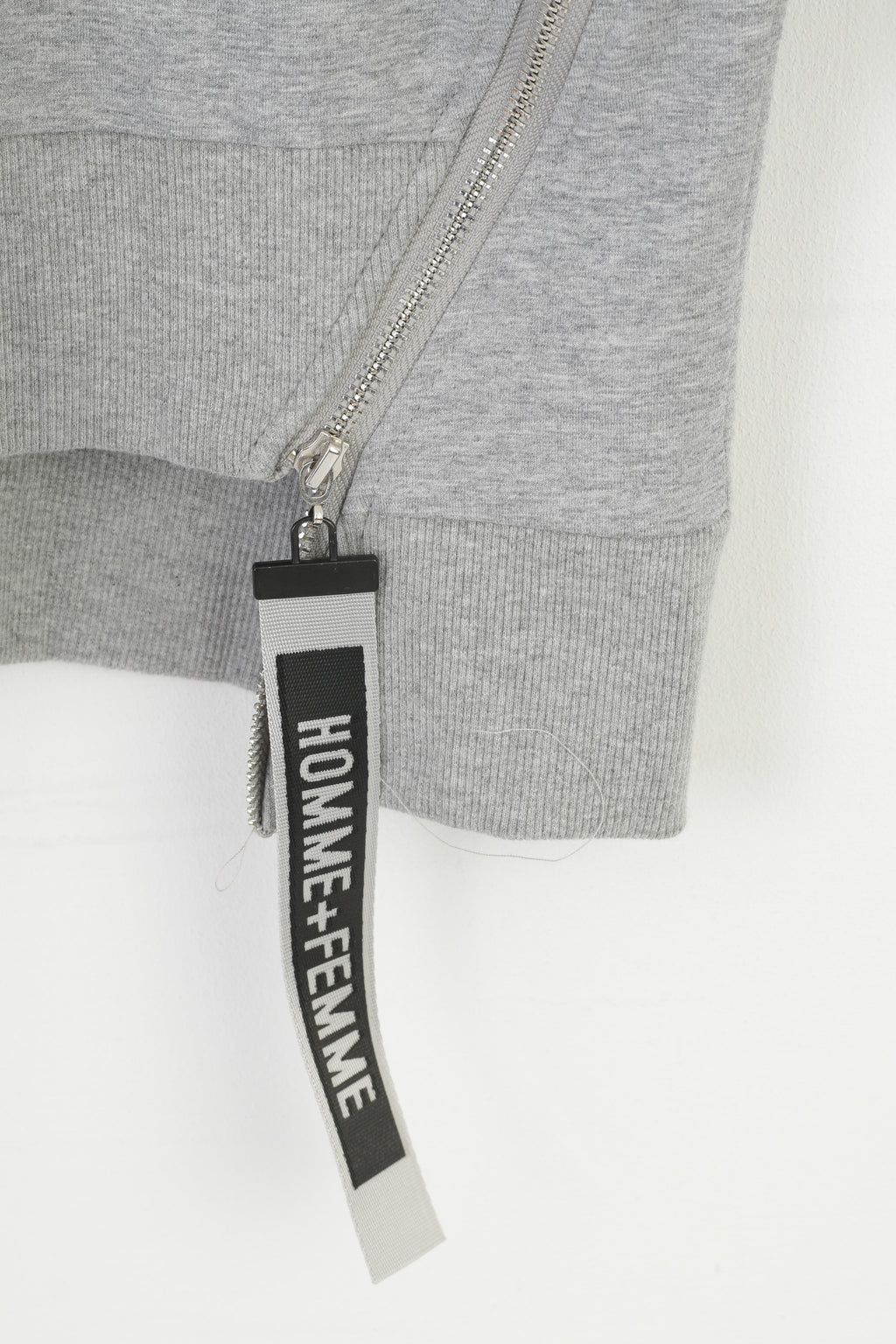 Bright Girl Femme L Chemise Gris Coton Manches Longues Paillettes Crâne Graphique Fermeture Éclair Chemisier En Coton