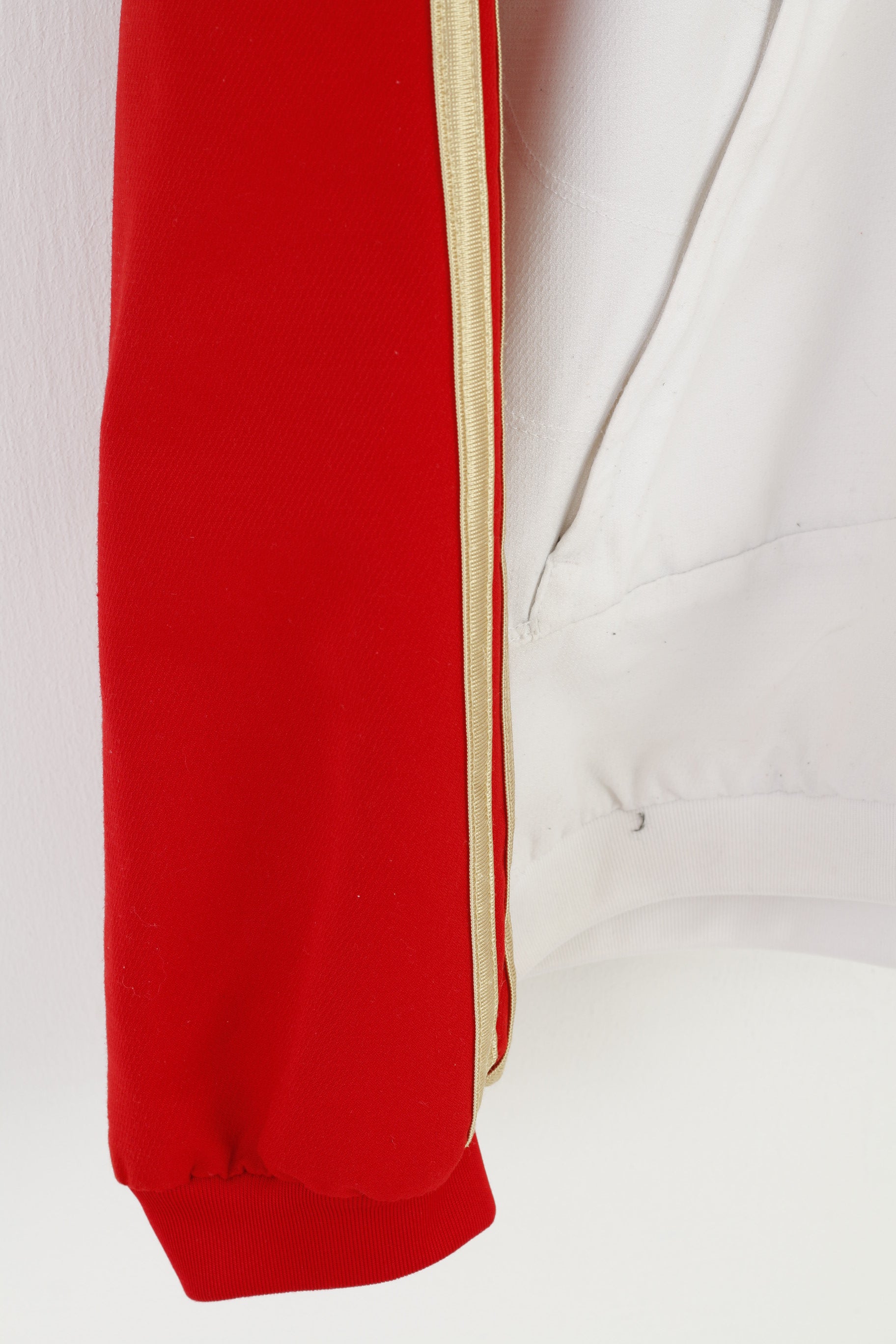 Adidas Men L Sweatshirt White Sport Zip Neck Clima 365 White Football Predator Training Vintage Top