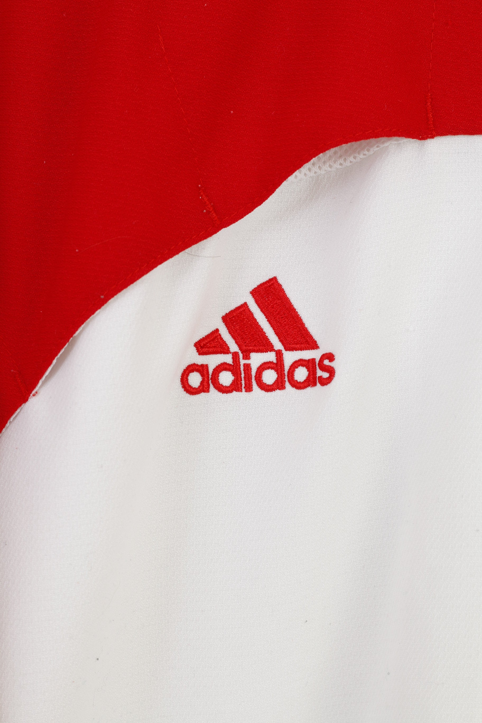 Adidas Men L Sweatshirt White Sport Zip Neck Clima 365 White Football Predator Training Vintage Top