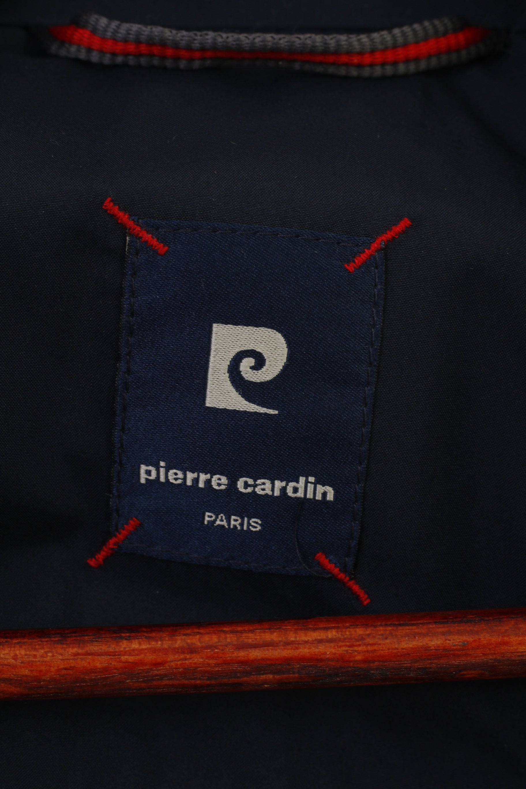 Giacca Pierre Cardin Paris da uomo 56 XL blu scuro Gore-Tex impermeabile con cerniera intera vintage 