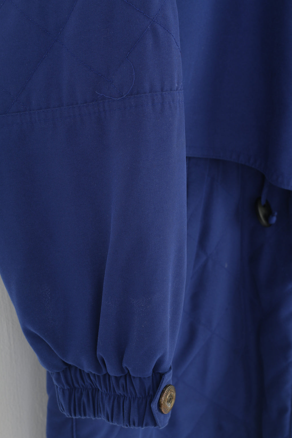 Laura Lebek Woman 44 XL Jacket Blue Full Zipper Gore-Tex Padded Hood Vintage Top