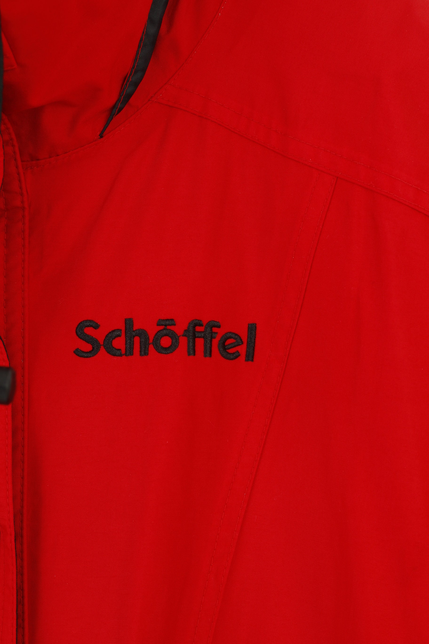 Schoffel Woman 16 XL Jacket Red Full Zipper Hood  Nylon Venturi Vintage Waterproof Top