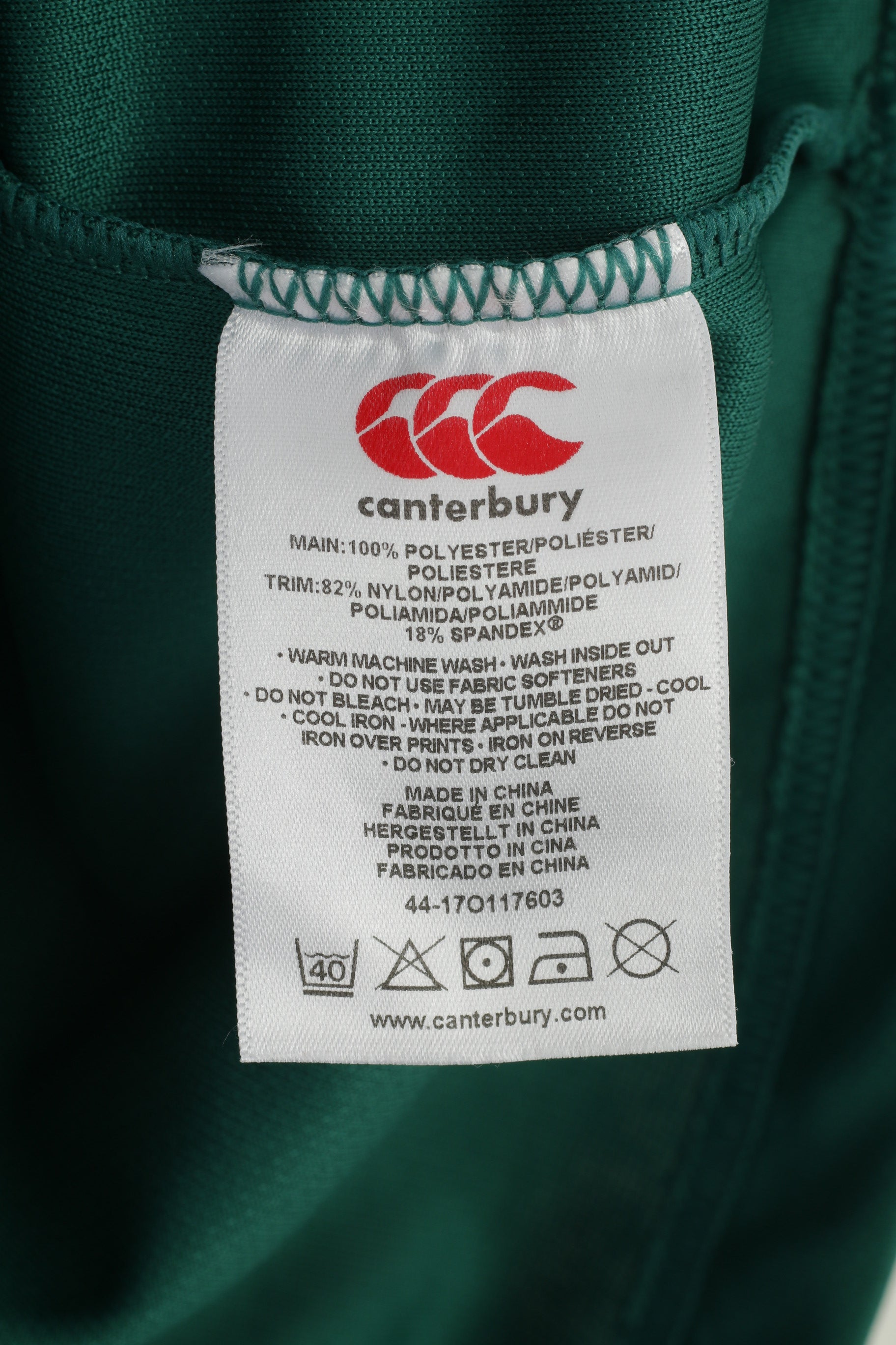 Canterbury Men M T-Shirt Green Sport Training Vintage Leicester Tigers 1880 CAT Top