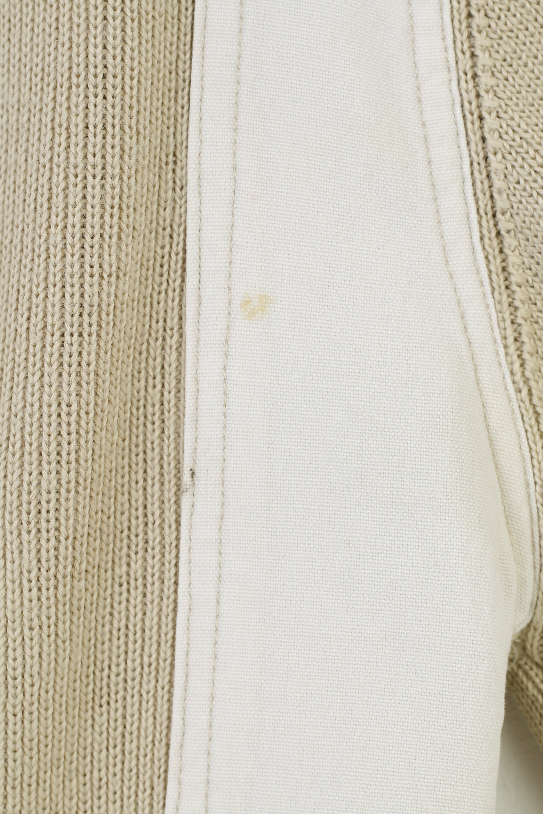 Helly Hansen Men M Sweater Beige Sport Full Zipper Beige Acrylic Wool Outdoor Top