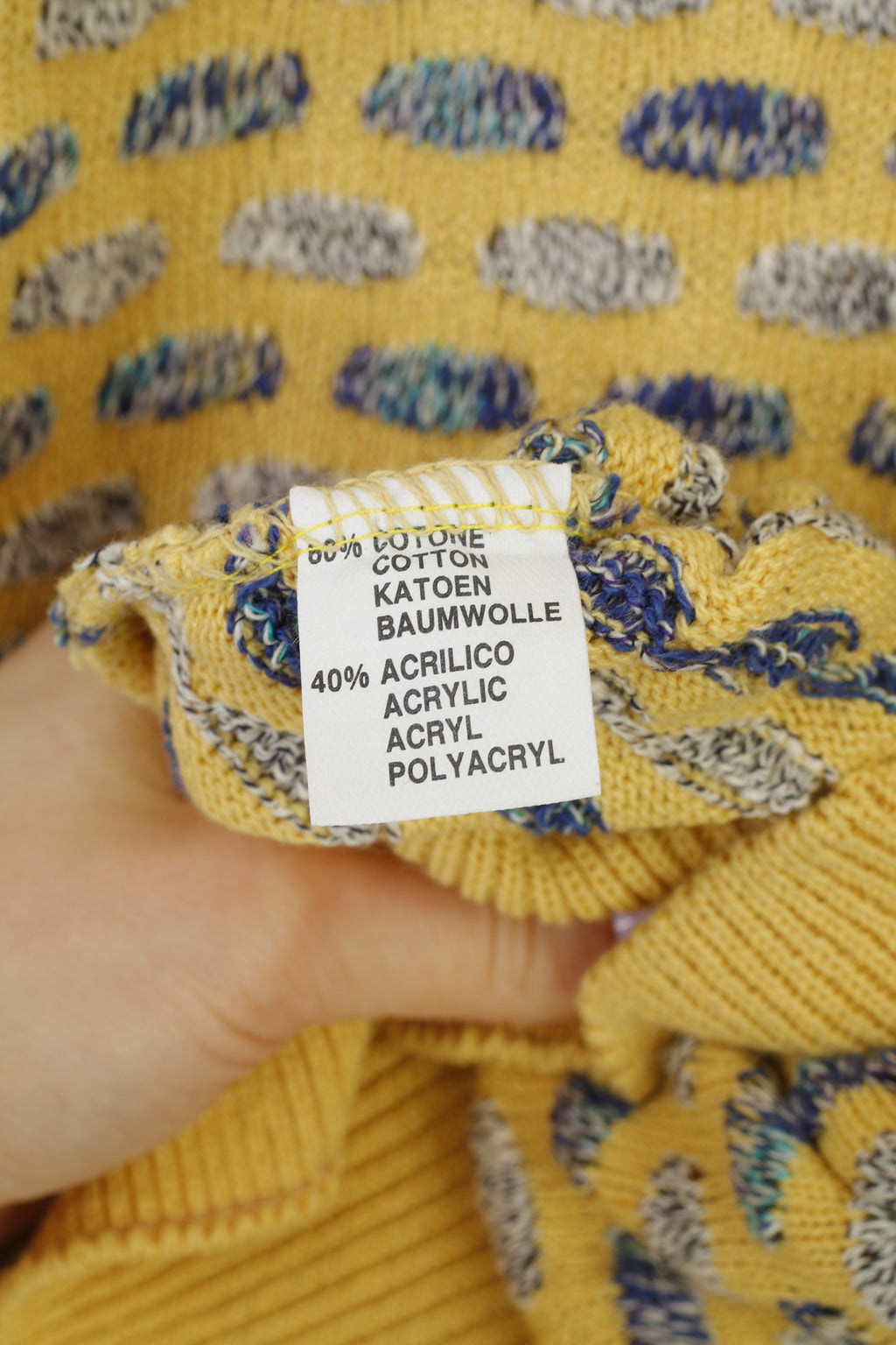 Louis Estere Men 52 XL Jumper Yellow Sportswear Vintage 90s Stretch Classic Sweater