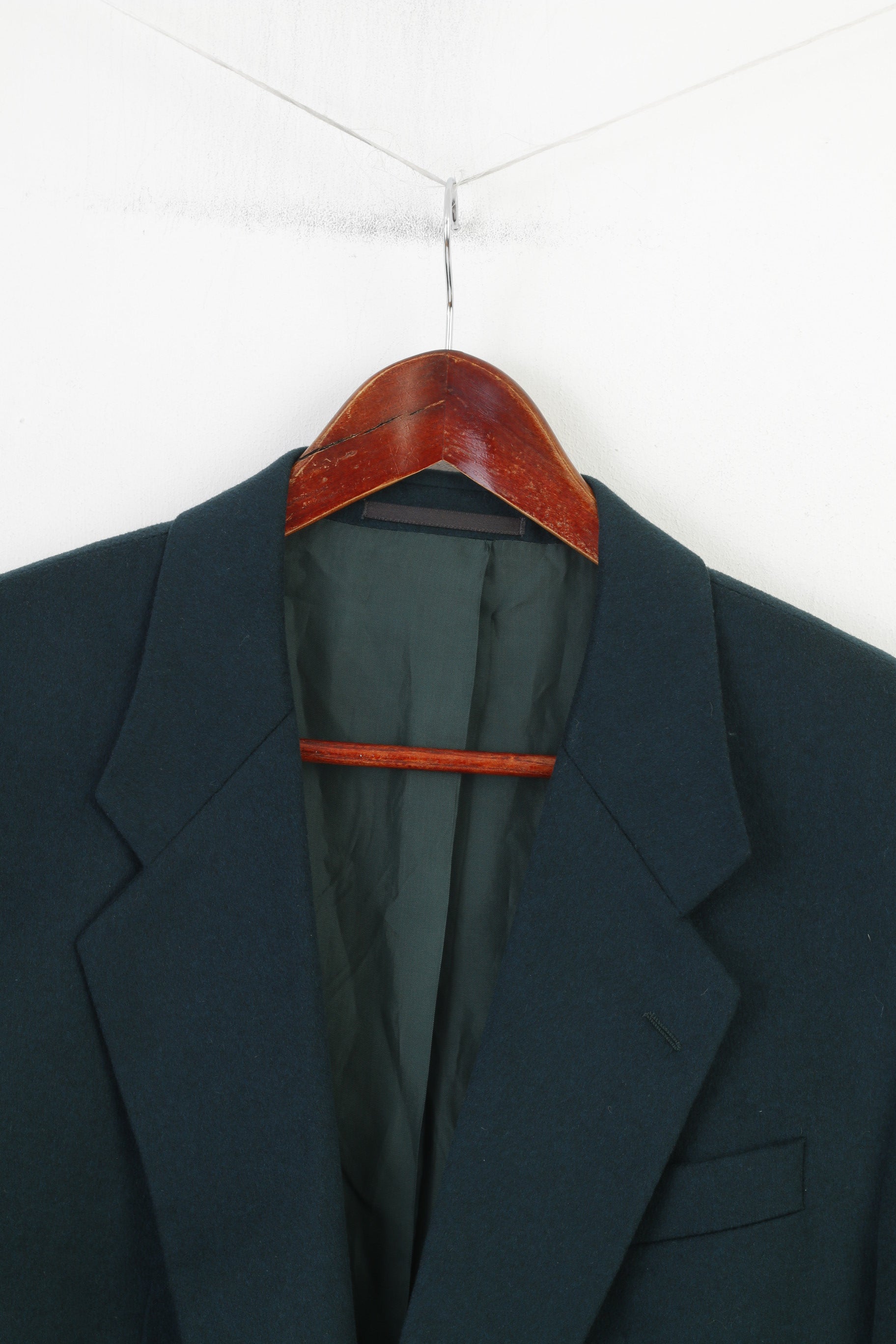 Creation Gross Men 42 Blazer Green Royal Club 100% Caschmere Vintage Single Breasted Gaenslen Volter Jacket