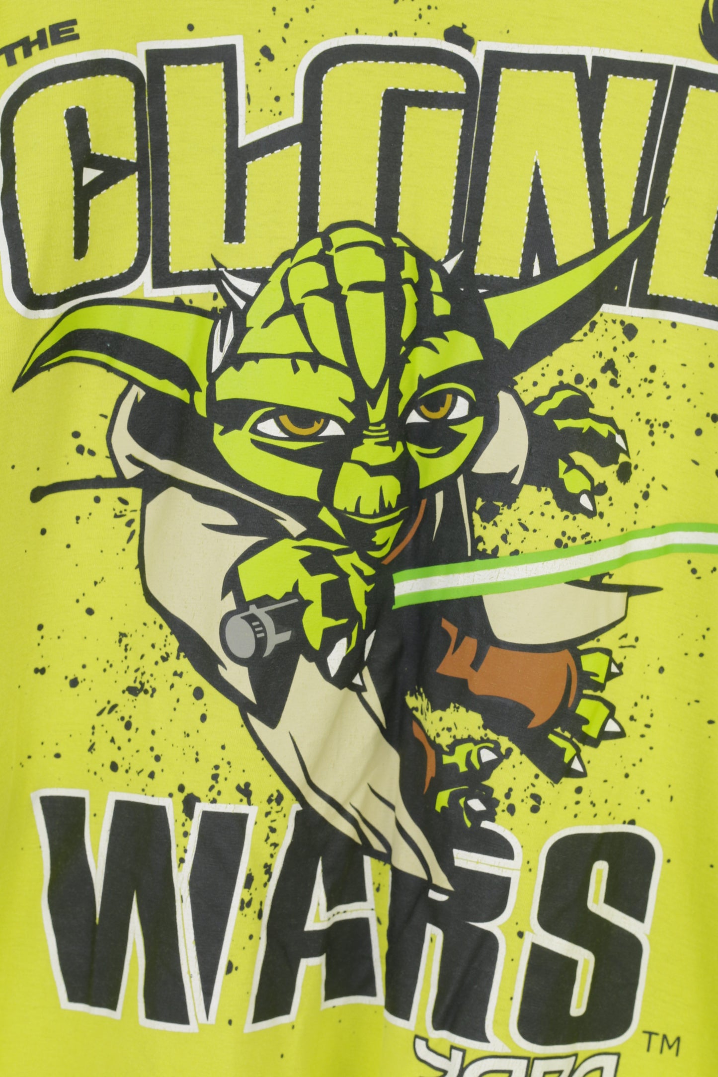 Star Wars Boys 176 S Chemise à manches longues Lime The Cone Wars Yoda Haut de sport à col rond