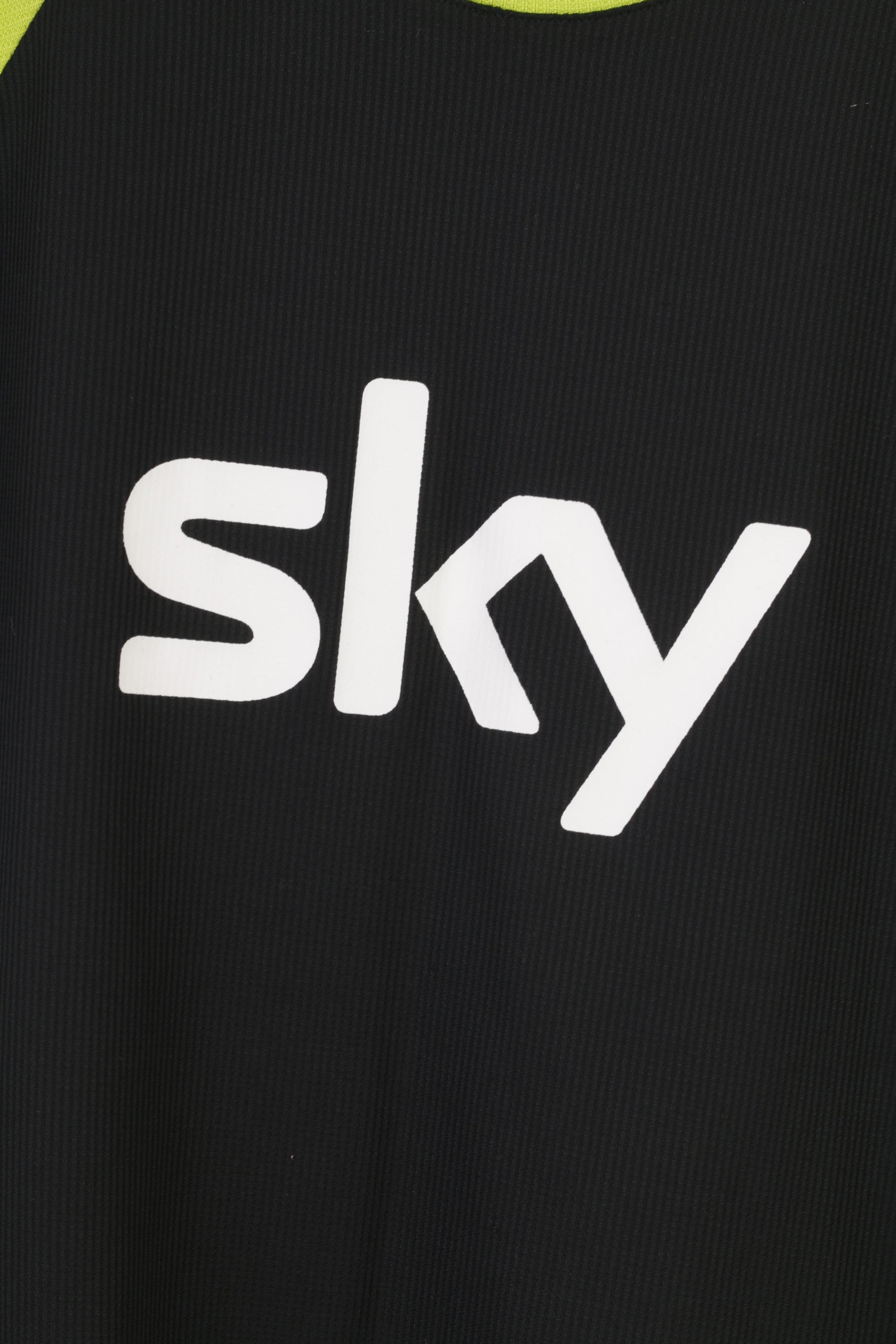 3 Stars Women 36 T-Shirt SKY Black Mesh Sport Crew Neck Stretch Vintage Top