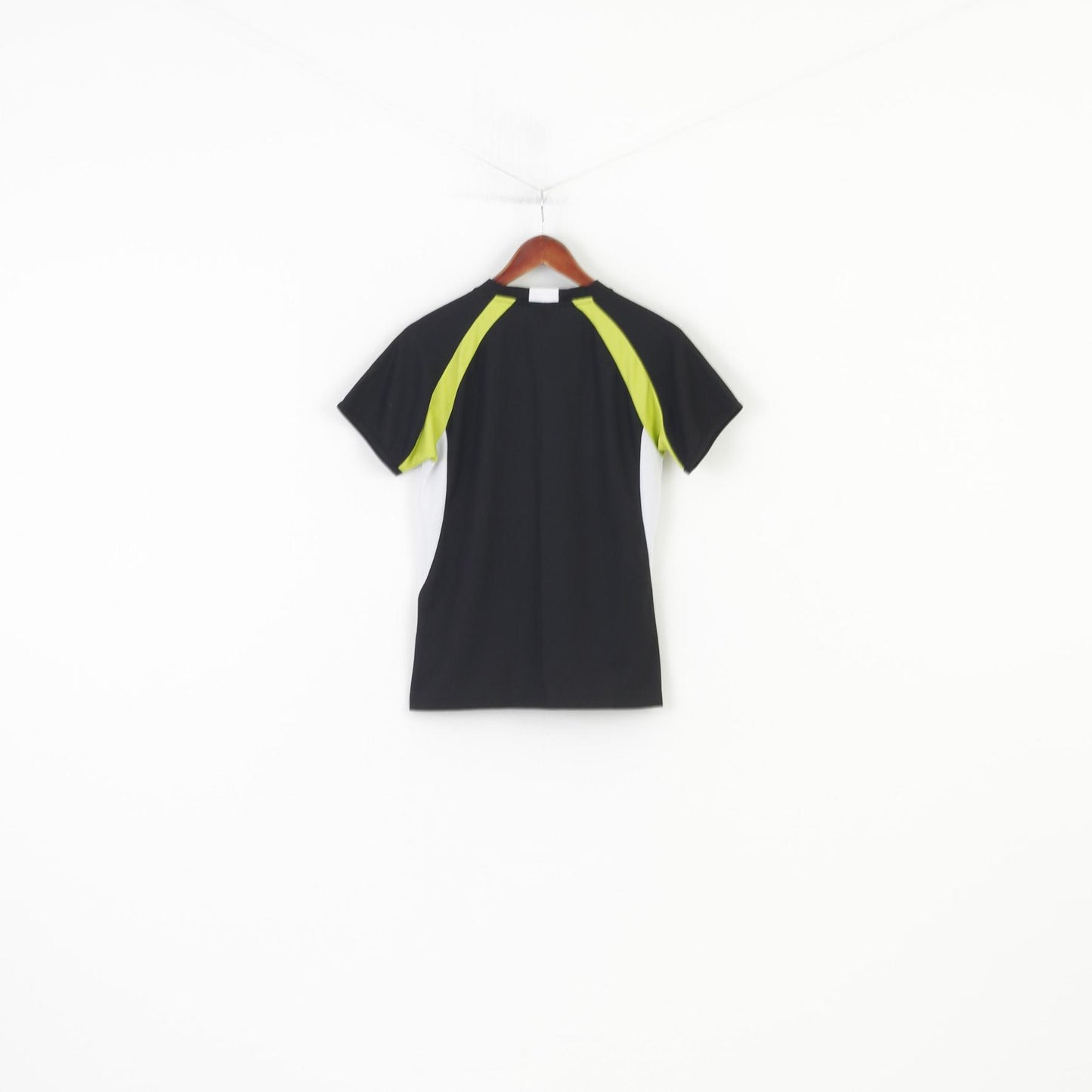 T-shirt 3 Stars Women 36 SKY Maglia sportiva nera girocollo elasticizzata Top vintage
