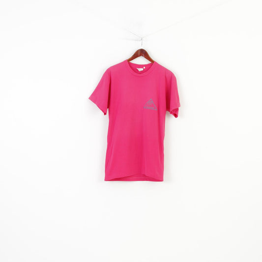 Rossignol Sportline Men S T-Shirt Cotton Pink Slin Fit Sportswear Vintage Top
