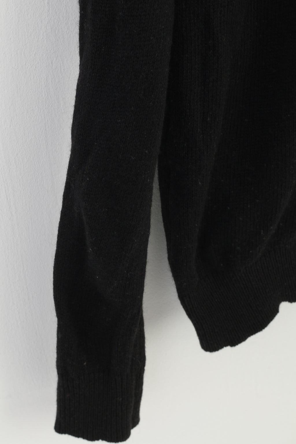 H&amp;M Homme M Pull Noir Col Rond MTV Laine Vintage Top