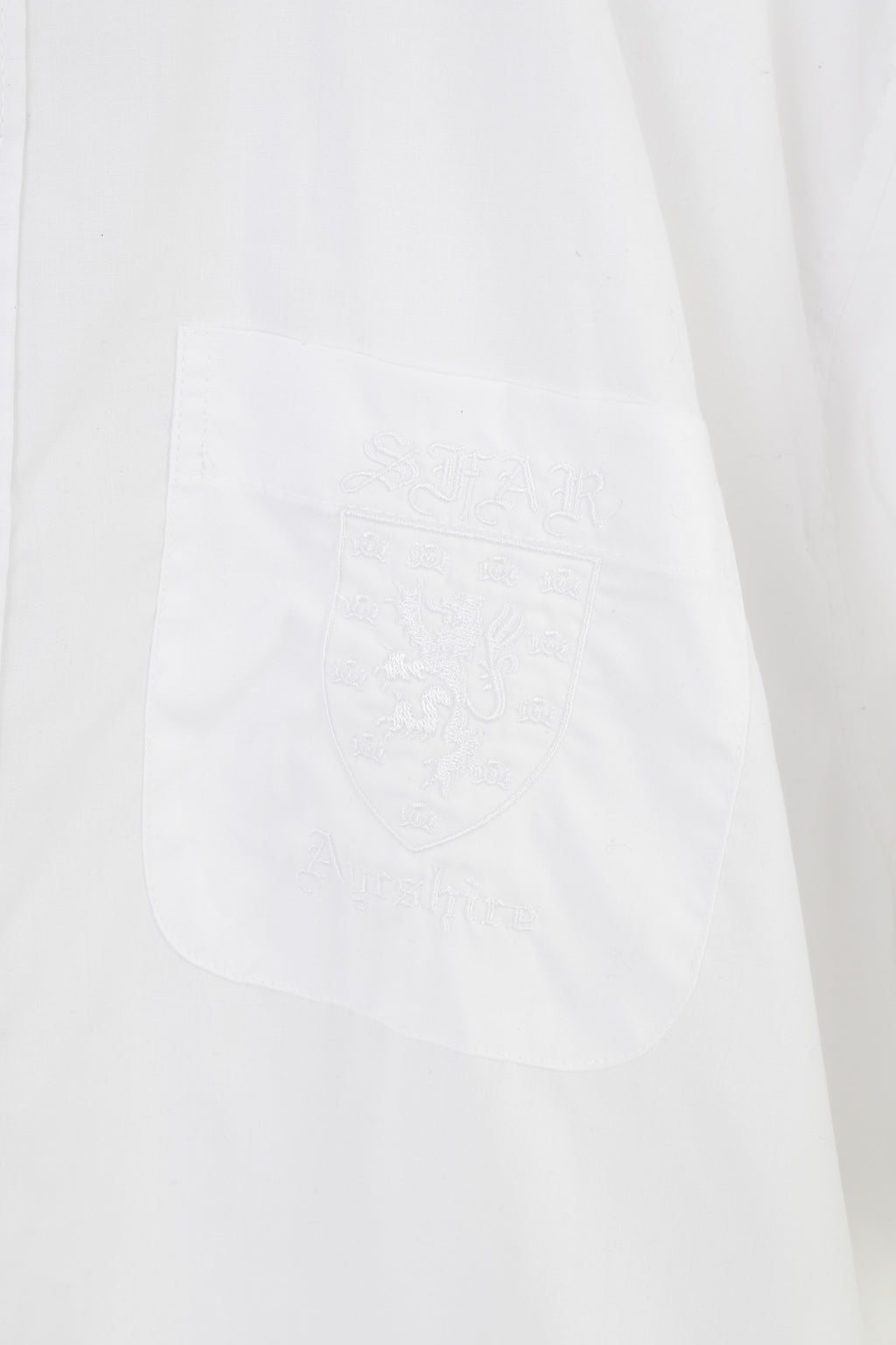 CKL Classique Hommes 17,5 XXL Chemise Décontractée Blanc Manches Courtes Col Classique Élégant Broderie Haut