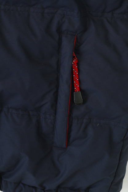 Tommy Hilfiger Men M Jacket Navy Padded Full Zipper Vintage Top