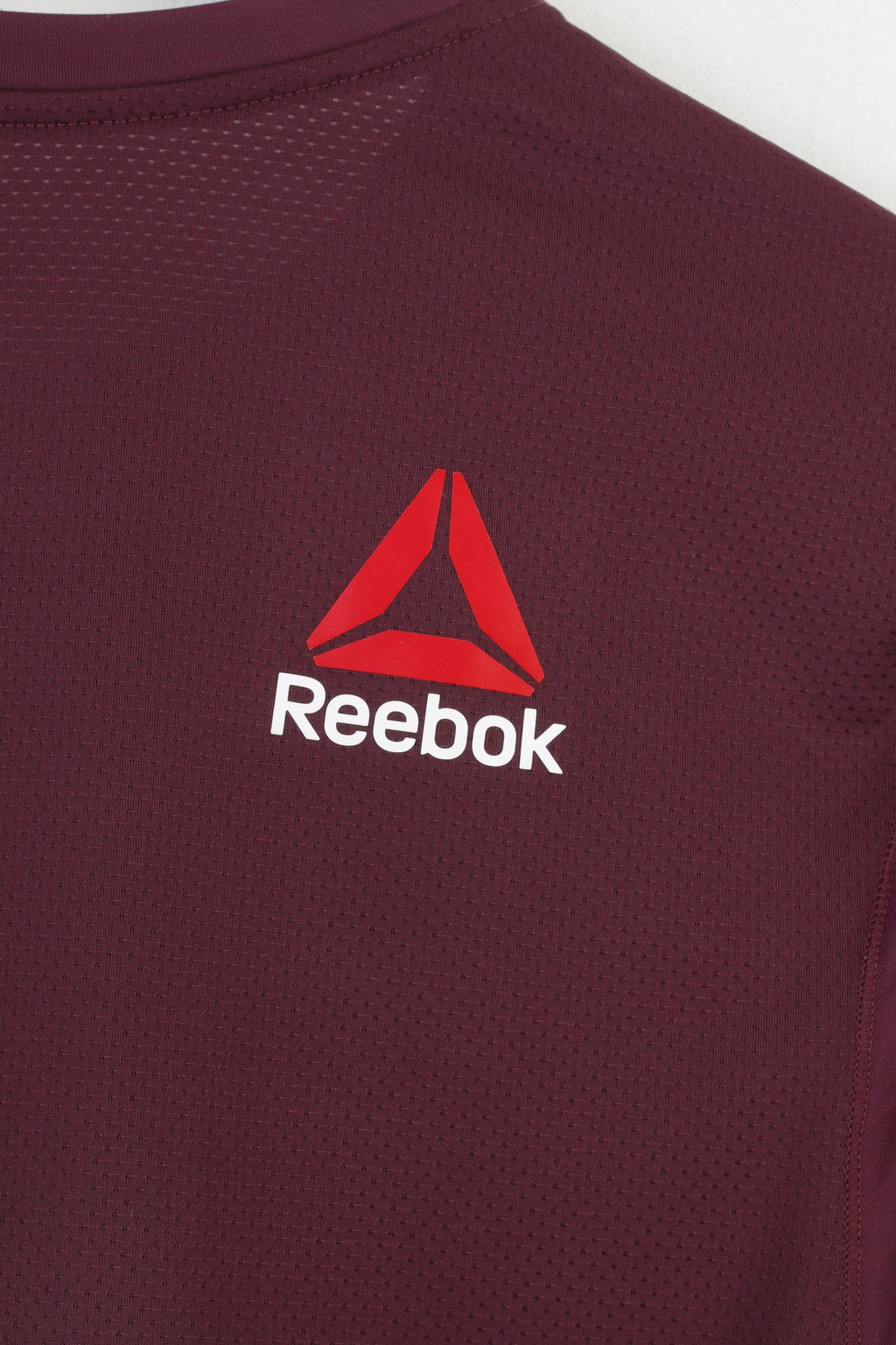 Reebok Woman XS Shirt Sport Bordeaux Col rond Manches courtes Training Nylon Stretch Top
