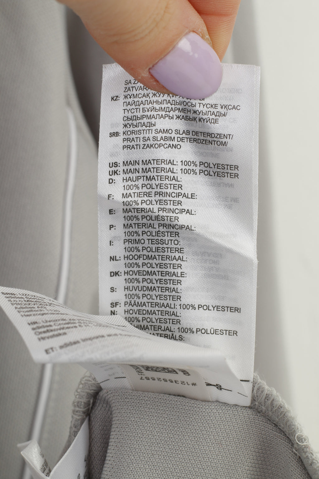 Felpa Adidas da uomo L grigia con zip e collo in poliestere, colletto vintage