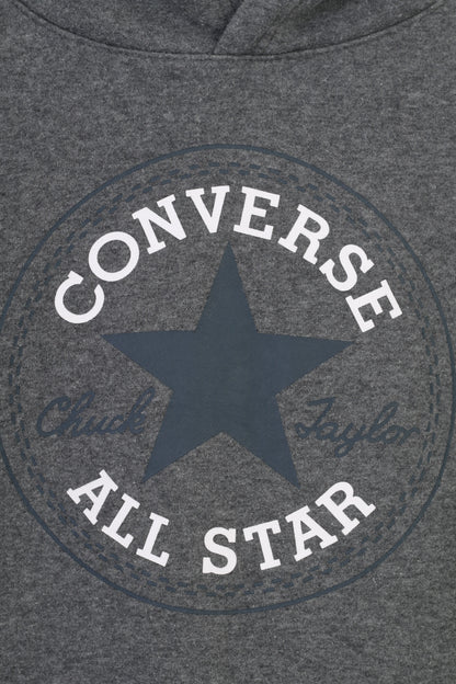 Converse Garçons L 12 Âge Sweat à capuche Gris Sport All Star Coton Kangourou Haut