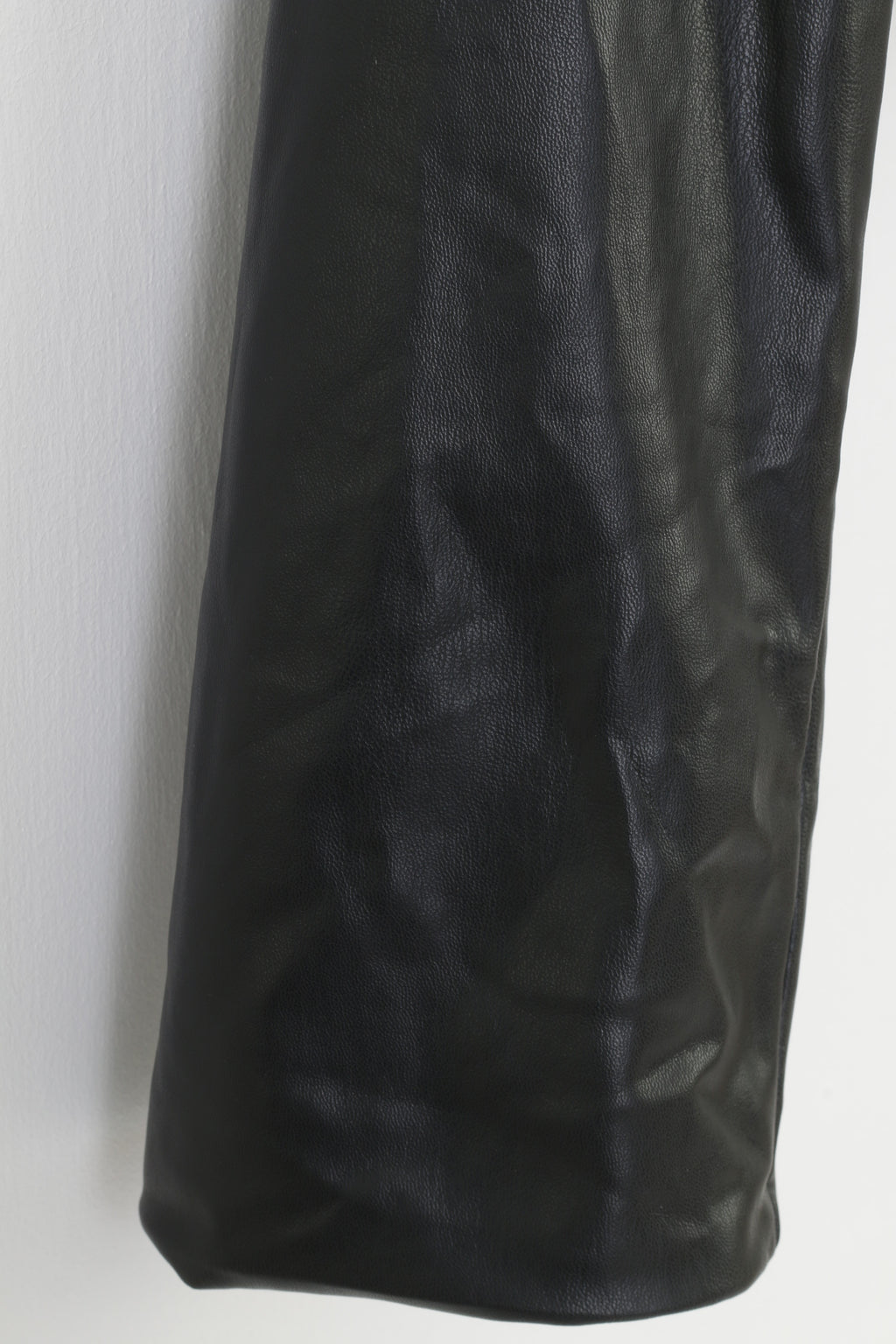 PrettyLittleThing Woman 38 M Jacket Black Double Breasted Faux Leather Blazer Vintage Top