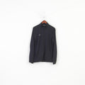 Under Armour Men L Sweatshirt Black Full Zipper Fitted Sport Collar Top