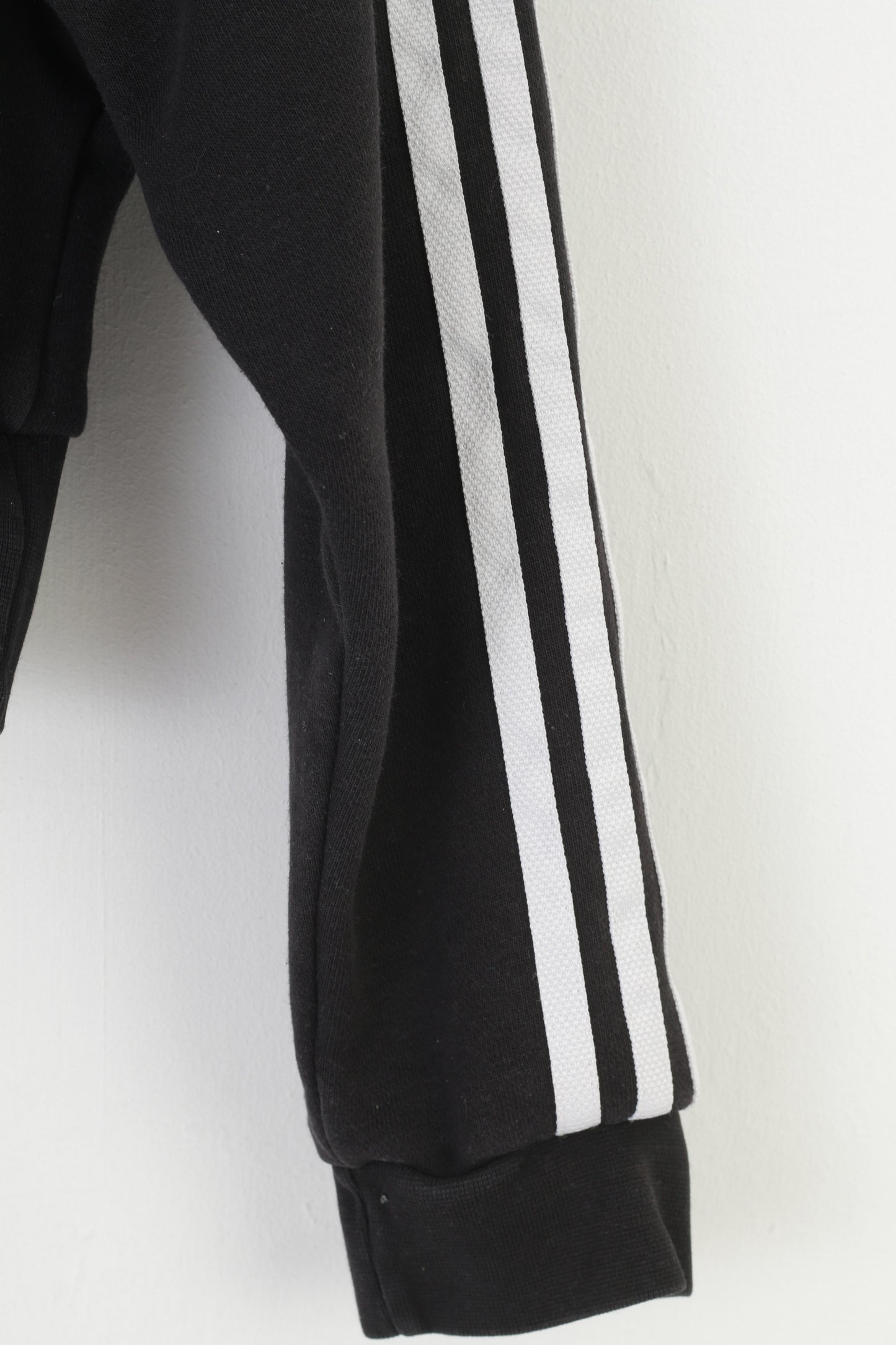 Adidas Girls 140 9 Age Sweatshirt Noir Sweat à capuche Coton vintage Sport Top
