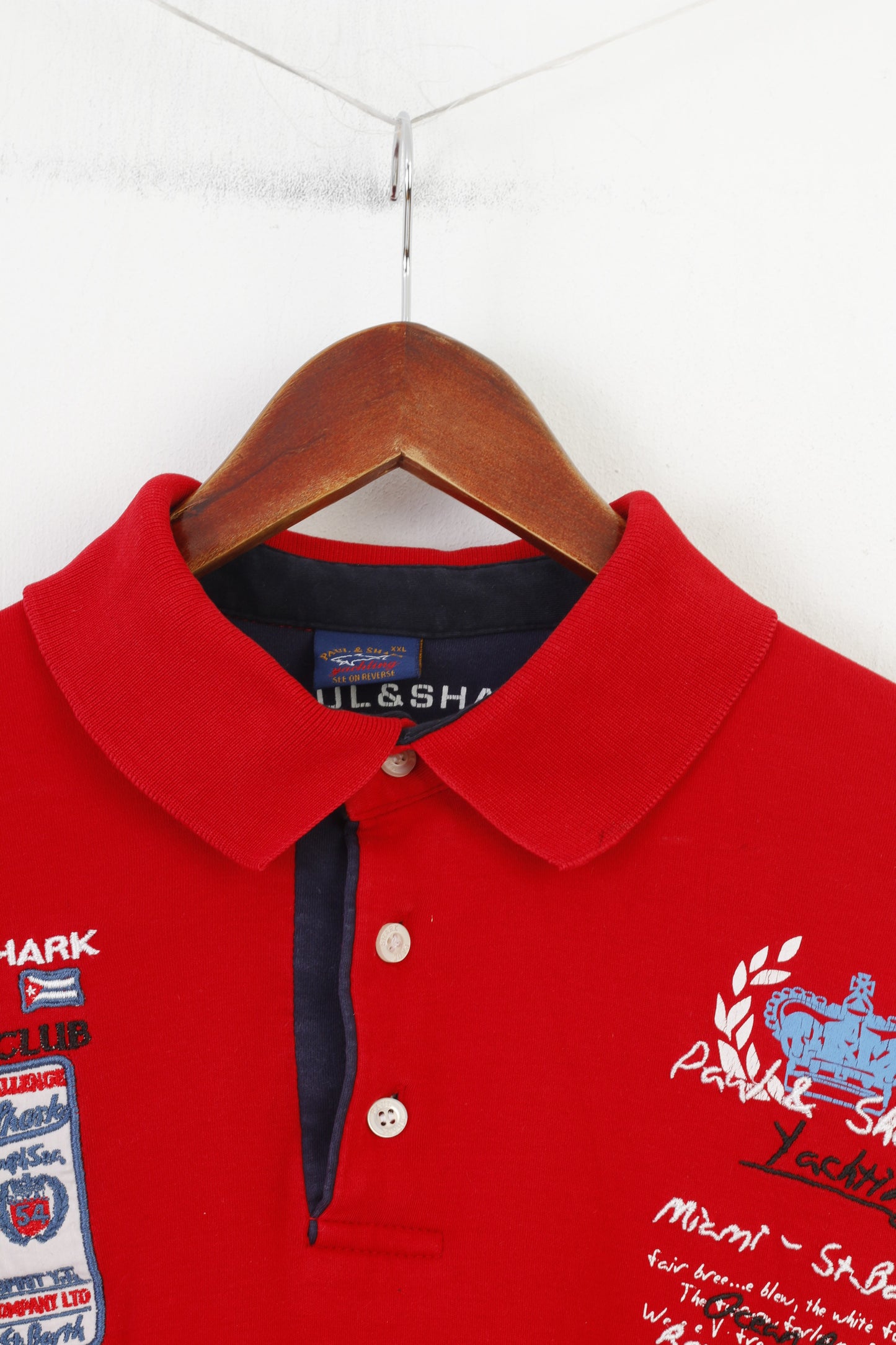 Paul&amp;Shark Polo XXL Homme Col Rouge Yachting Club Coton Haut Vintage