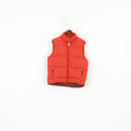 Ragsco Men XL Vest Orange Downhill Racer Full Zipper Padded Vintage Top