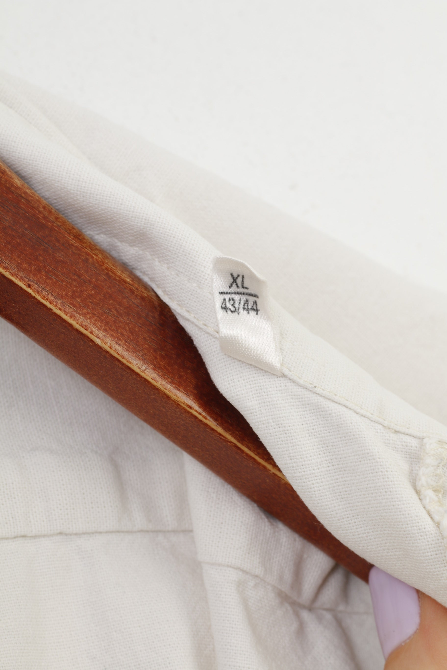 Drachten hommes XL chemise décontractée blanc à manches courtes broderie coton haut Vintage