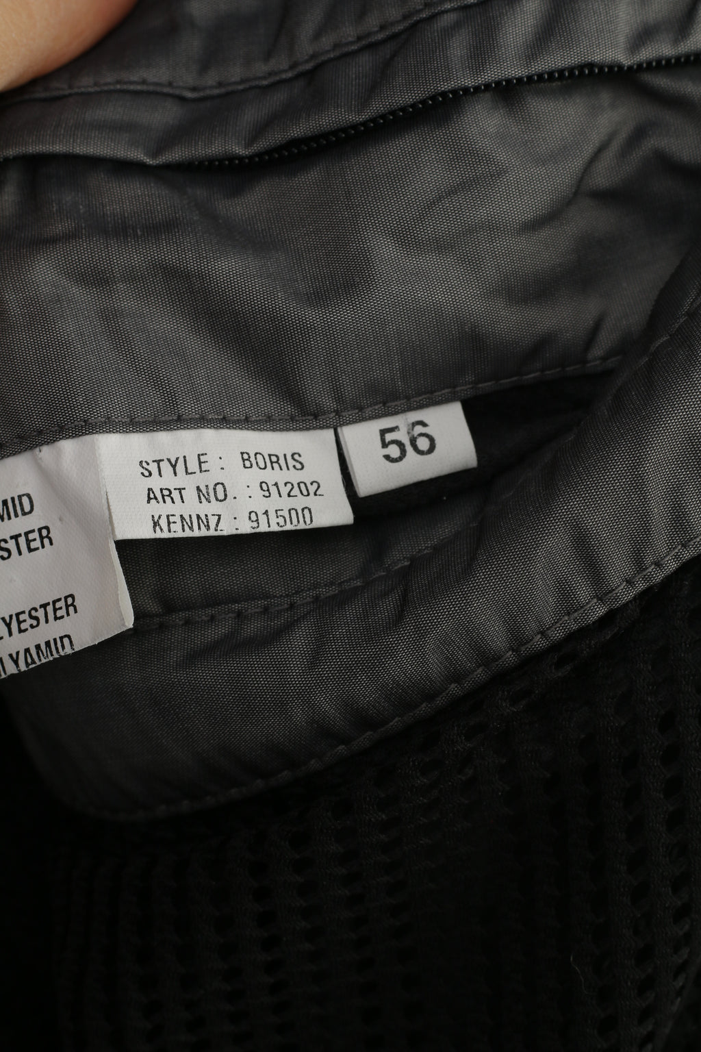 Milestone Hommes 56 XL Veste Gris Argent Fermeture Éclair Complète Nylon Extérieur Brillance Vintage Capuche Haut