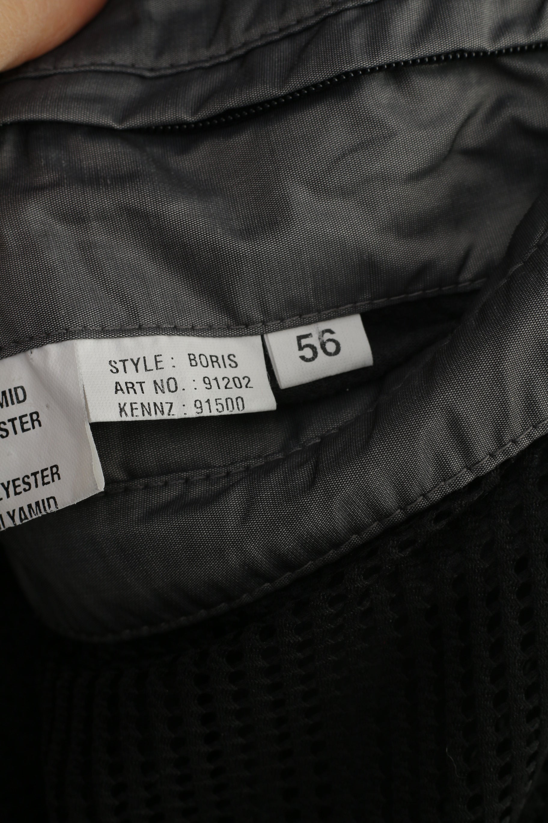 Milestone Hommes 56 XL Veste Gris Argent Fermeture Éclair Complète Nylon Extérieur Brillance Vintage Capuche Haut