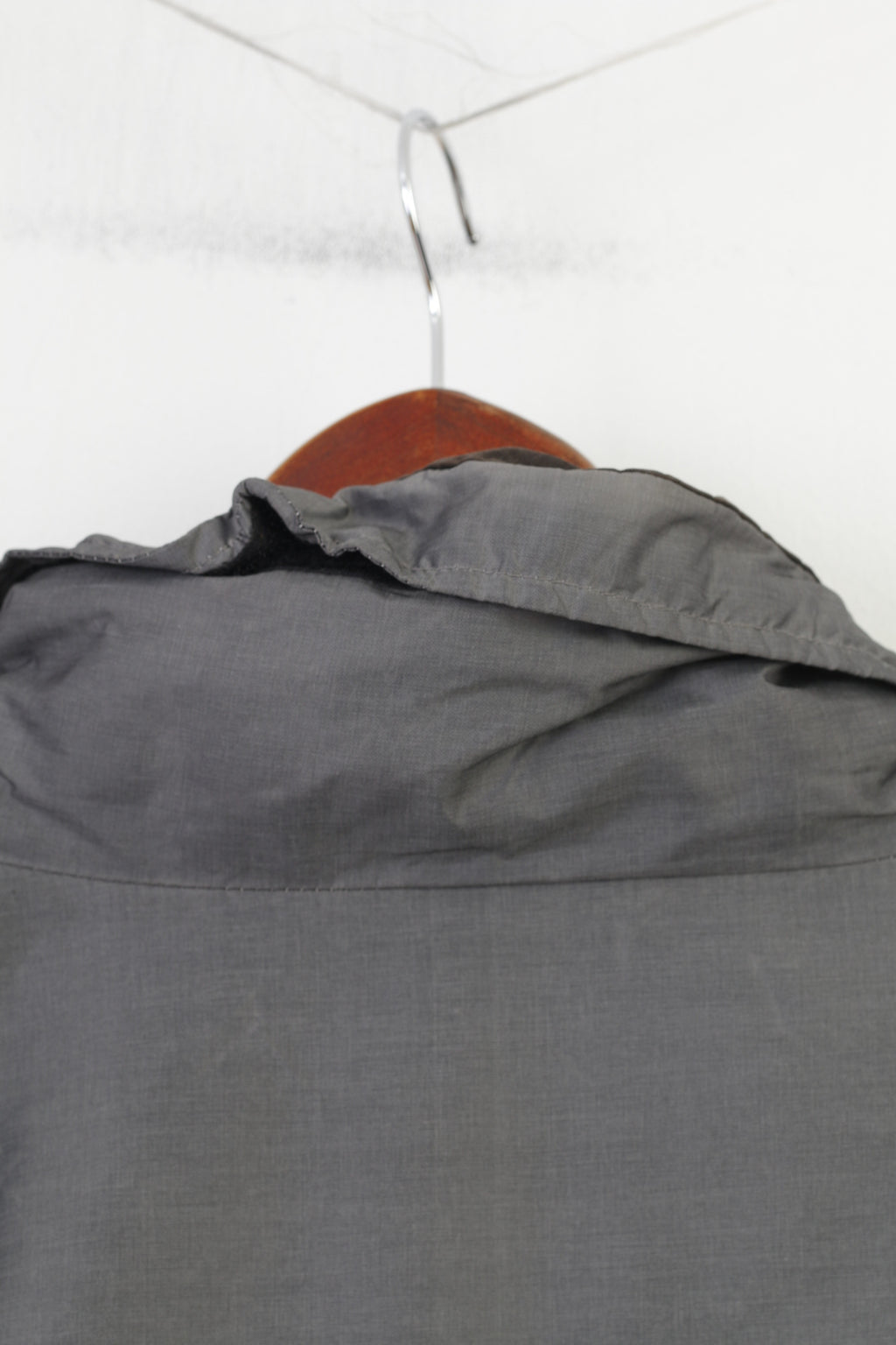 Milestone Hommes 56 XL Veste Gris Argent Fermeture Éclair Complète Nylon Extérieur Brillance Vintage Capuche Haut