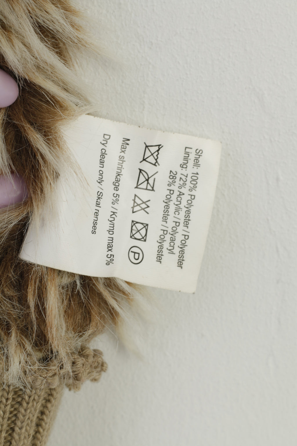 Vila Women M Vest Bodywarmer Waistcoat Fur Beige Collar Full Zipper Sleeveless Top