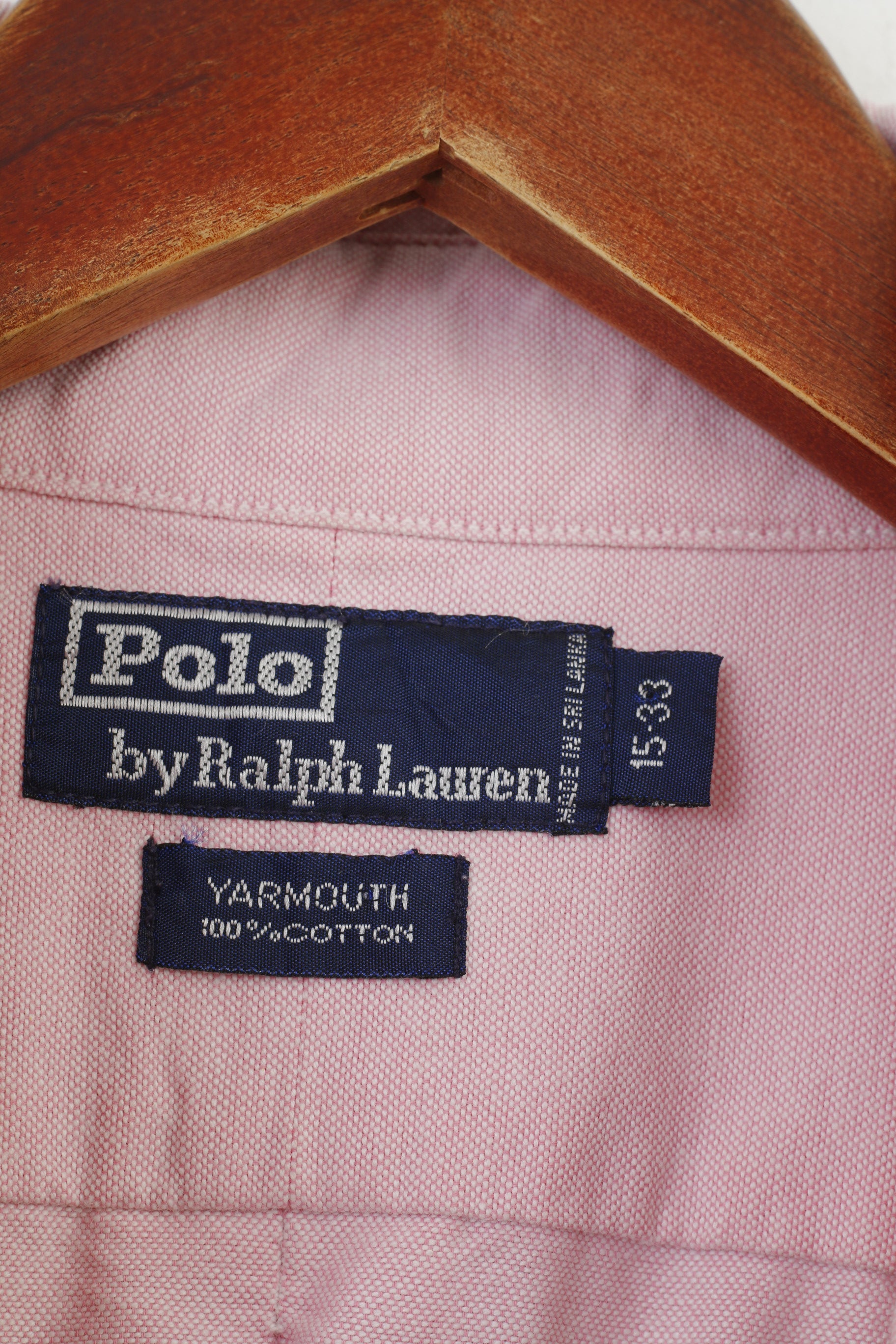 Polo By Ralph Lauren hommes 15 33 XL chemise décontractée rose à manches longues en coton Vintage haut classique