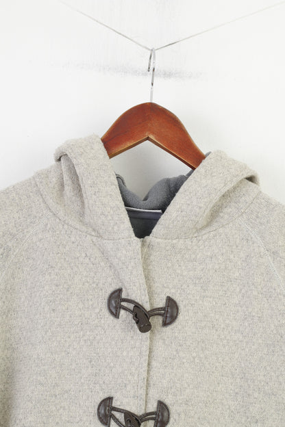 Sprayway Women 10 S Sweatshirt Grey Hooded Zip Up Wool Jacket Vintage Top