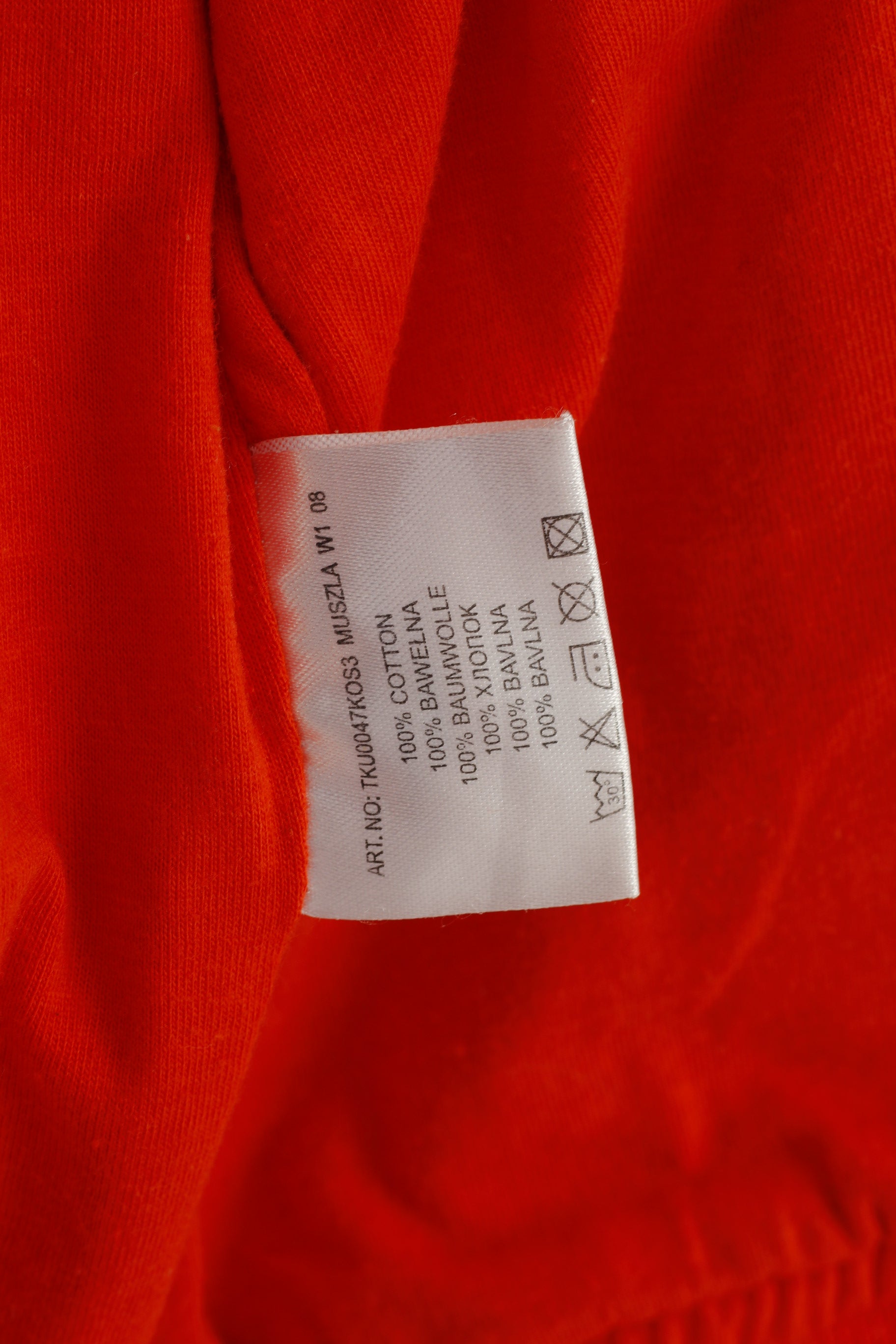 Giacca Troll da donna M in cotone arancione con cerniera intera e colletto vintage