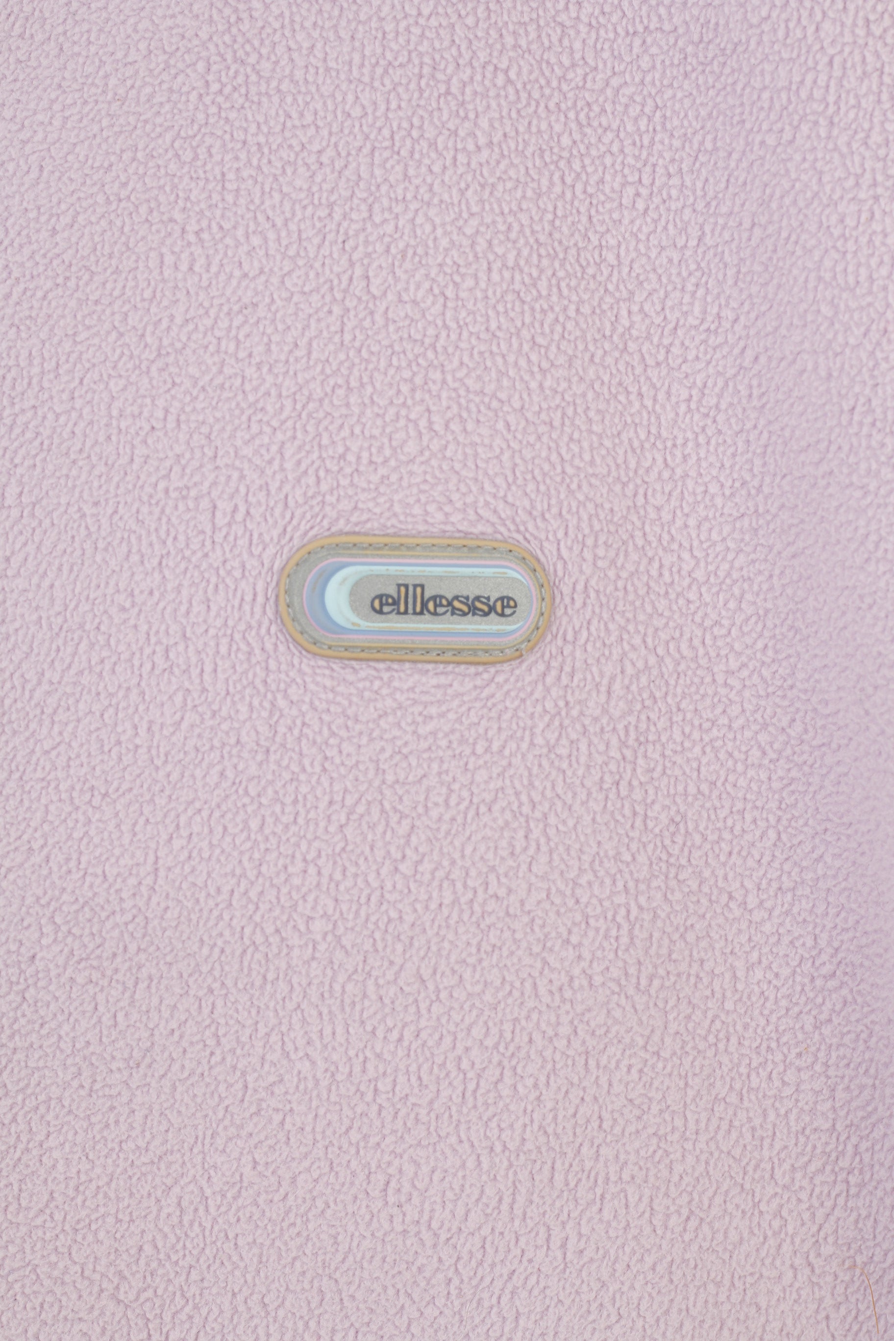 Ellesse Women 38 M Sweatshirt Pink Fleece Full Zipper Collar Pockets Vintage Winter Top