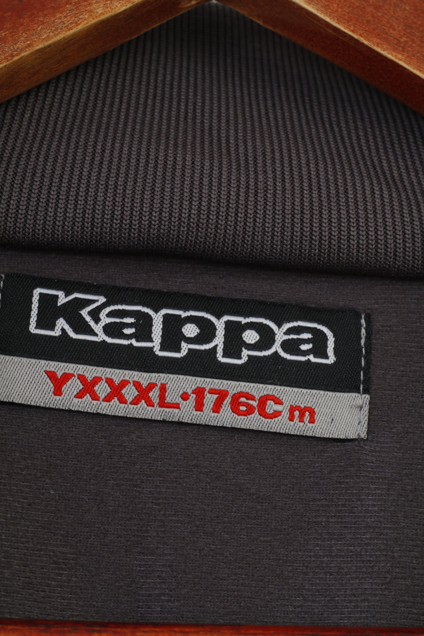 KAPPA Garçon XXXL 176cm Sweat Gris Bleu Sportswear Training Zip Up Track Top