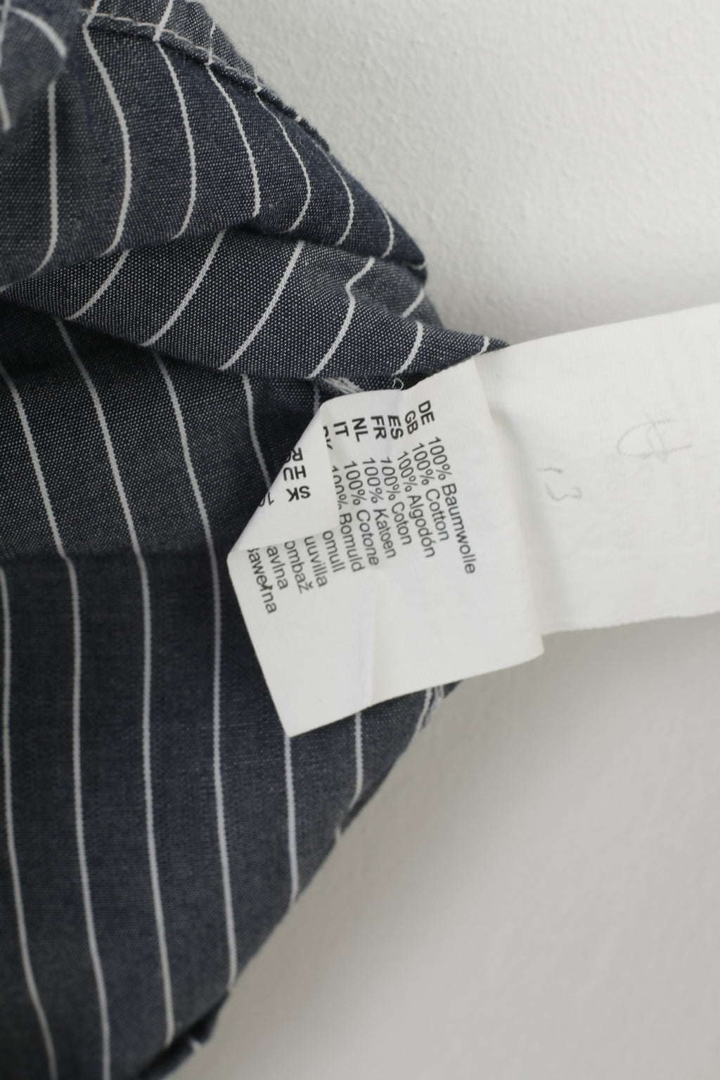 S.Oliver Uomo M Camicia casual a righe Slim Fit Top classico a maniche lunghe in cotone grigio