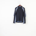 New Balance Men L Jacket Track Sport Navy Blue Long Sleeve Pockets Full Zipper Vintage Top