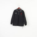 KOOGA Men S  Jacket Black Nylon Wilmslow High School Rugby Vintage Zip Neck Top