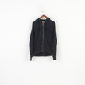 Converse Men S Sweatshirt Black Cotton Full Zipper Hood Pockets Training Hoodie  Vintage Sport Top