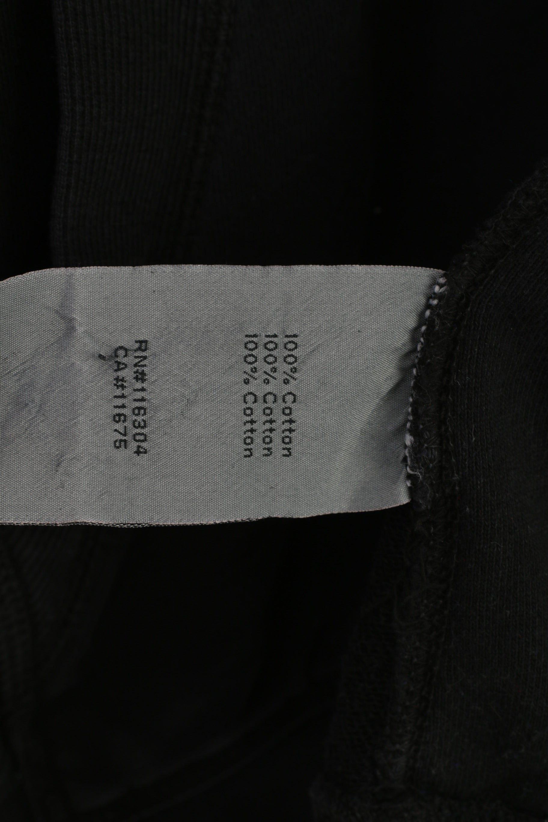 Converse Felpa da uomo S Felpa in cotone nero con cerniera intera Tasche Felpa con cappuccio da allenamento Top sportivo vintage