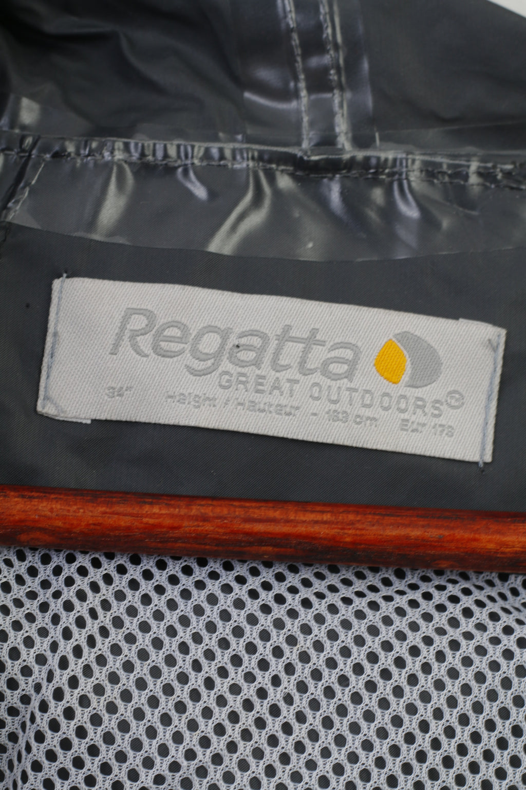Regatta Veste de pluie légère à capuche pour femme 34 S Noir Haut vintage avec fermeture éclair complète