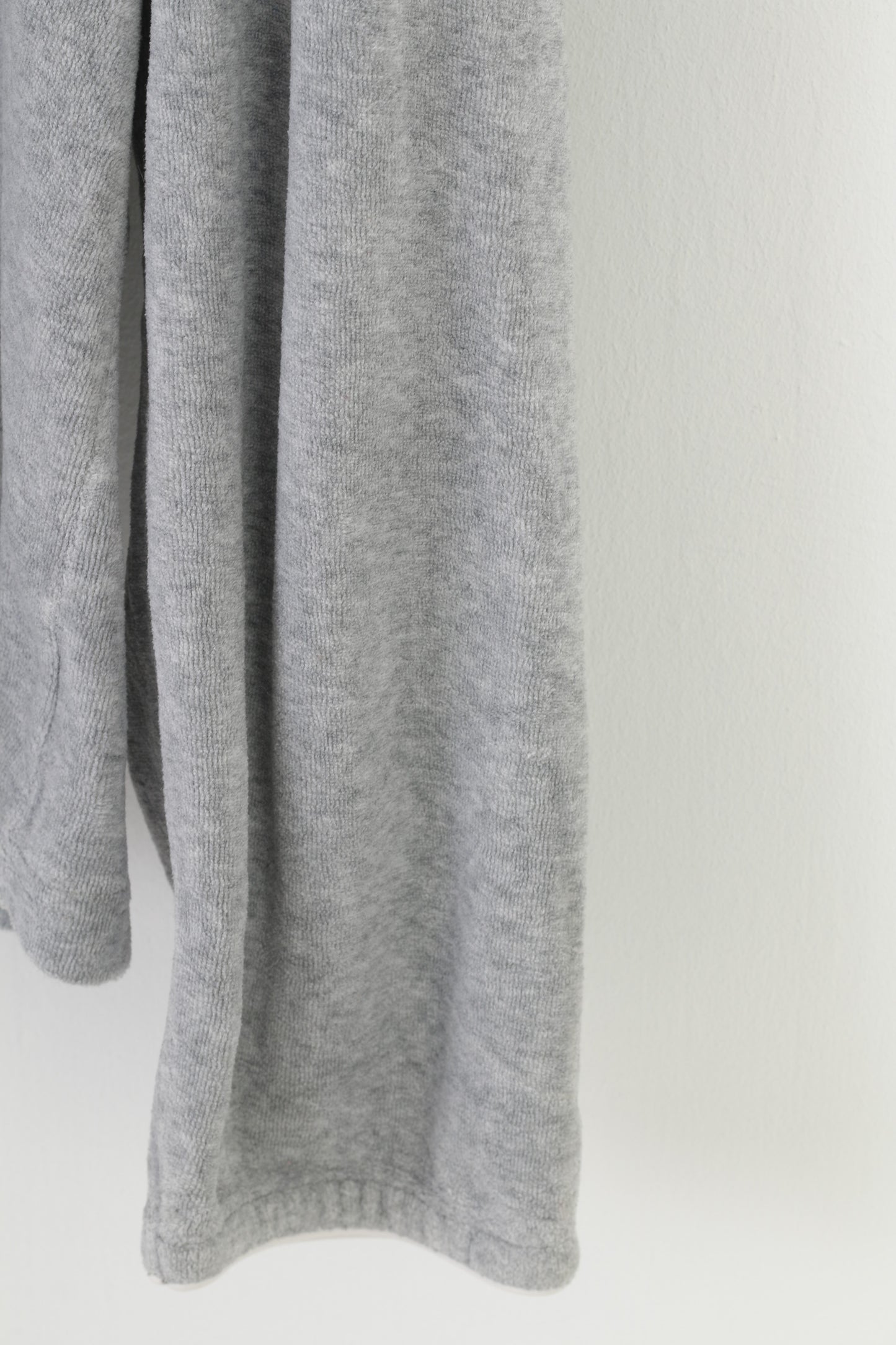 Tommy Hilfiger Women XL Sweatshirt Grey Hood Cotton Long Sleeve Sleepwear Vintage Velvet Top