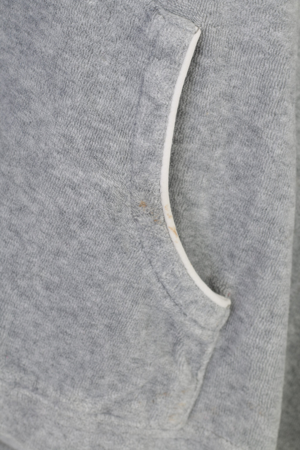 Tommy Hilfiger Women XL Sweatshirt Grey Hood Cotton Long Sleeve Sleepwear Vintage Velvet Top