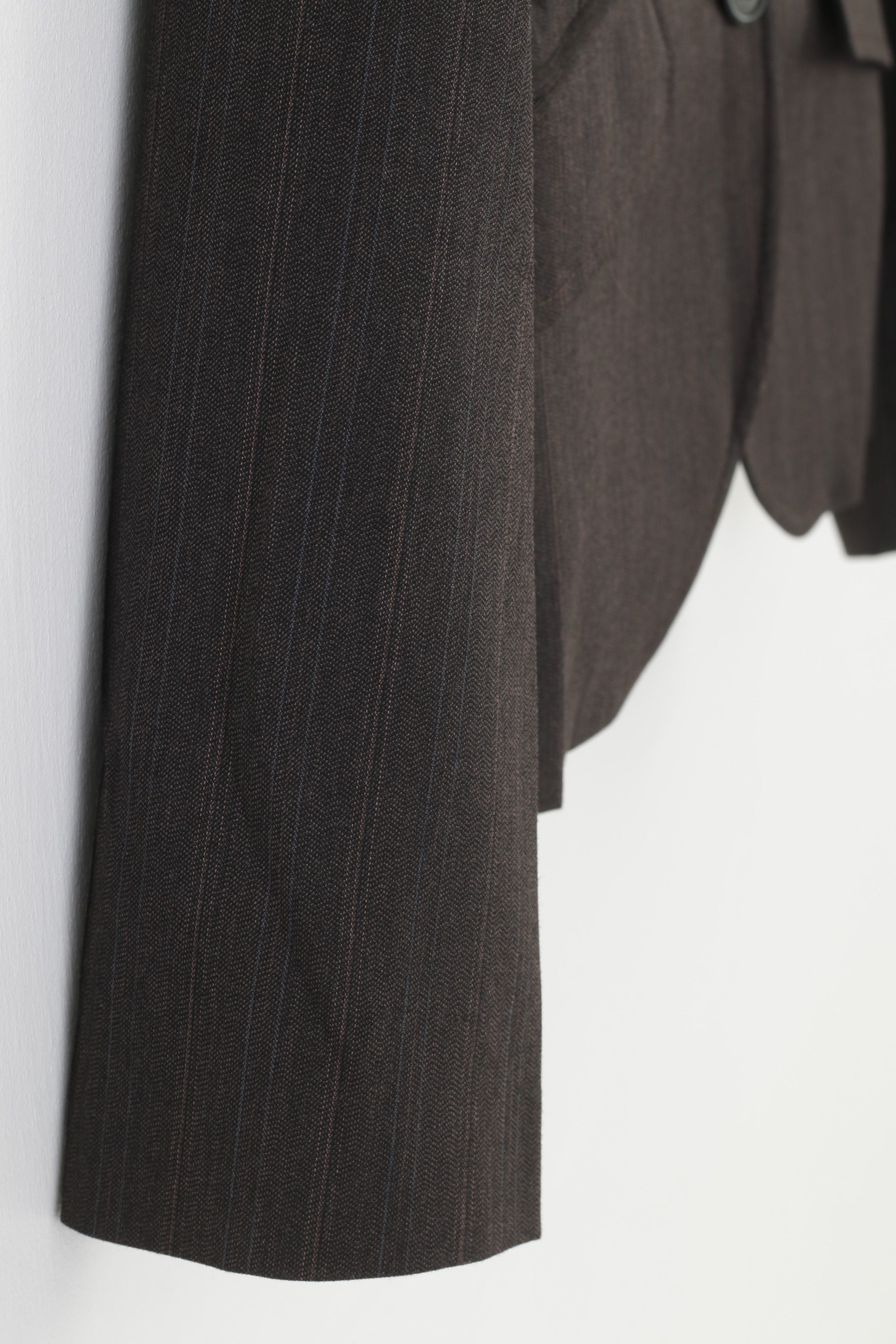 United Colors Of Benetton Women 42 S Jacket Brown Striped Single Breasted Blazer Vintage Top