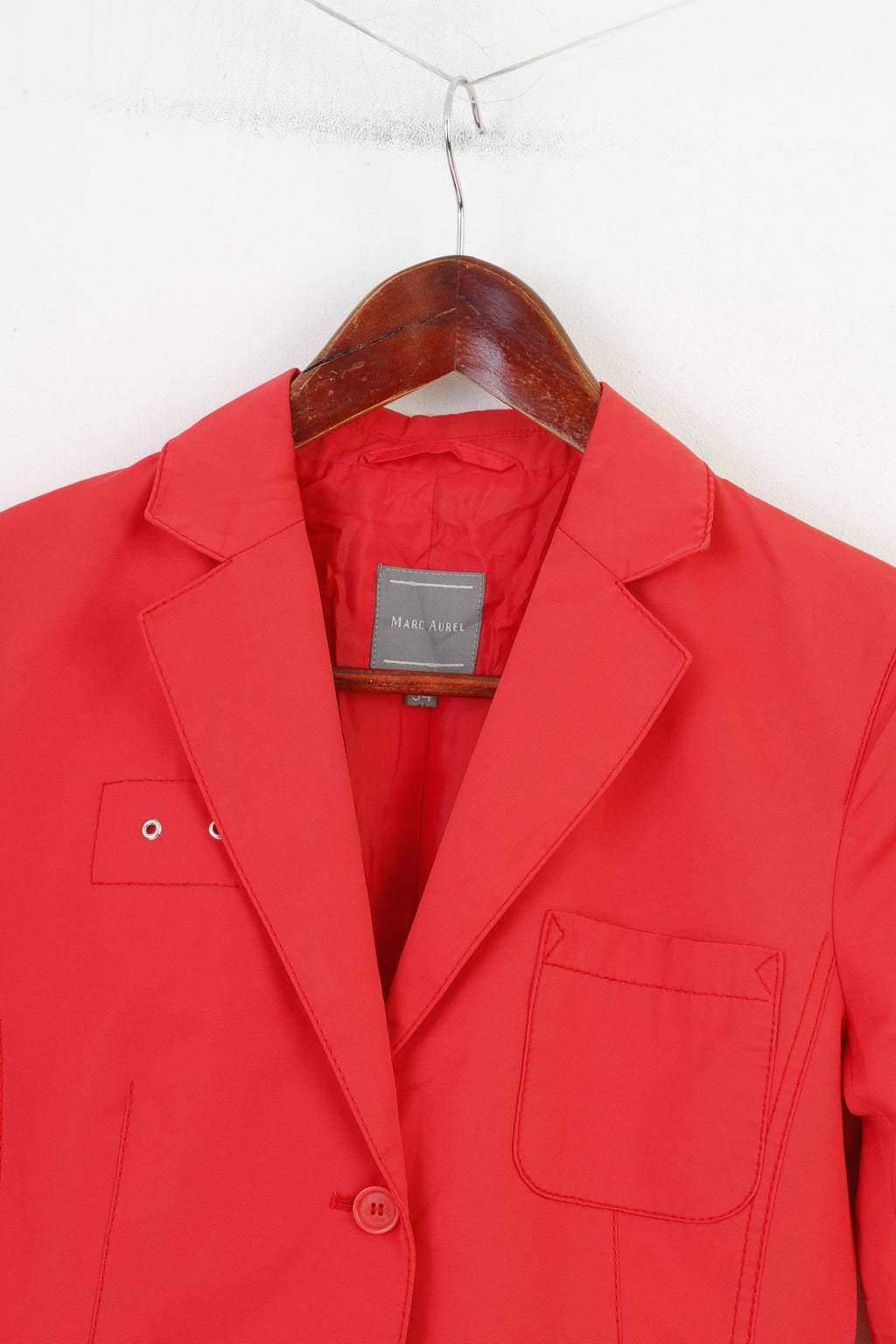 Marc Aurel Woman 34 XS Jacket Coral Blazer Bottoms Elegant Cotton Collar Breasted Top